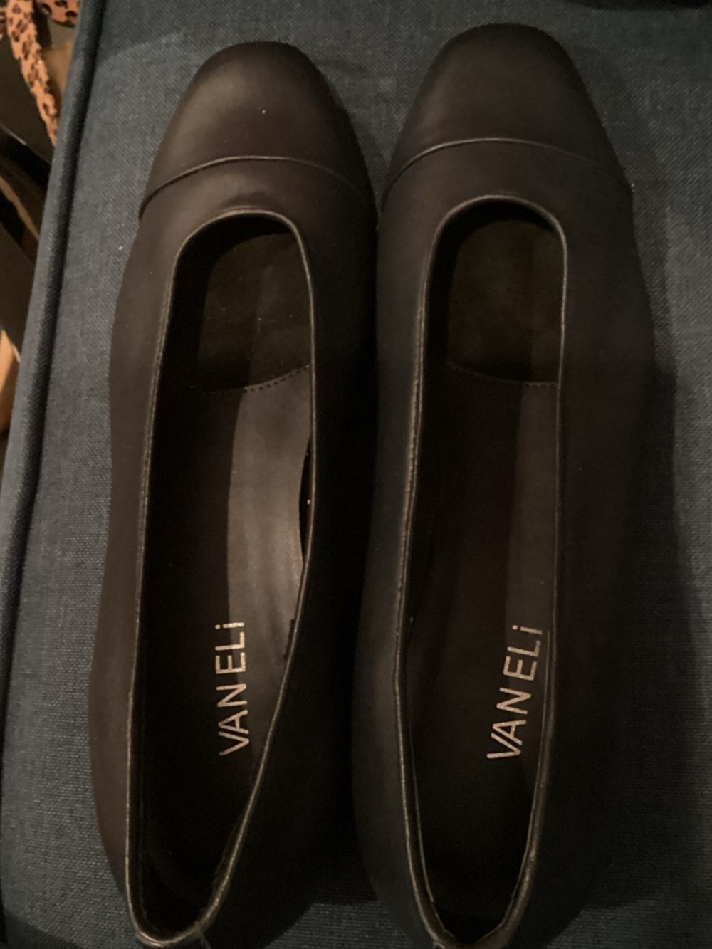 Vaneli navy  Square-Toe flats